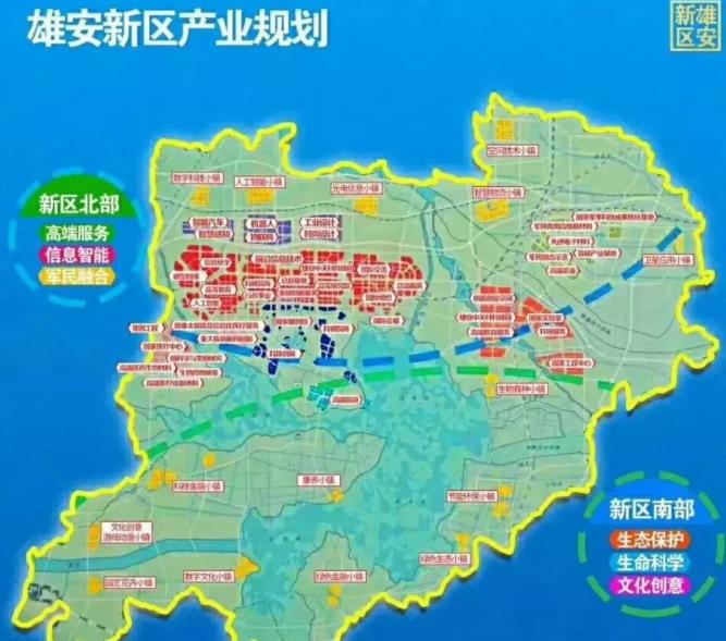 雄安新區產業規劃圖，看看怎樣建設？
